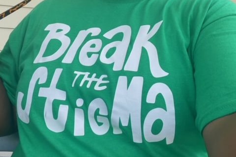 A Psycamore Break the Stigma t-shirt